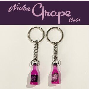 Fallout 4 Nuka Cola Grape Bottle Keychains - 3.5inch Gaming Keychain